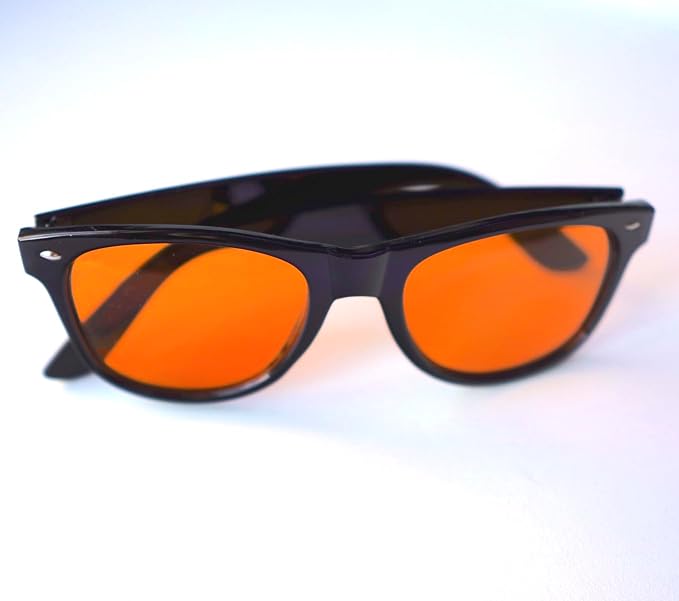 Modern Reefer black-frame coral viewing glasses with orange lenses